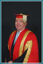 Bill Gore in his Pro-Chancellor's robes