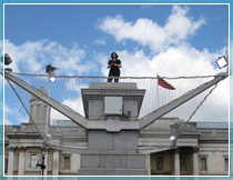 Dr Ruiz-Gómez on the plinth. Credit: Raffi Yegparian