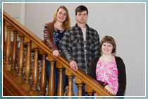 Scholarship winners Freddy Bateman, Tori Cox and Alice Holah