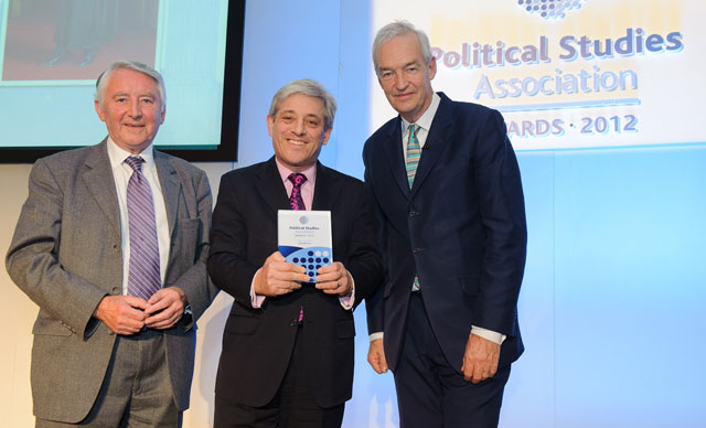 John Bercow receives his award