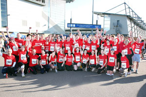 The University's half marathon team