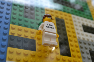 Ralph with a LEGO depiction of University Square at our Southend Campus
