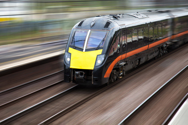 Train travelling fast